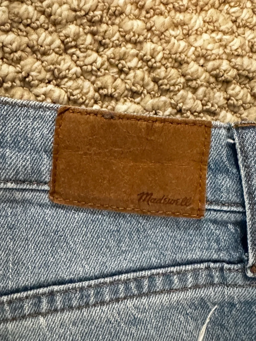 Madewell Light Blue Boyfriend with Knee Distress, the High Rise Slim Boyjean